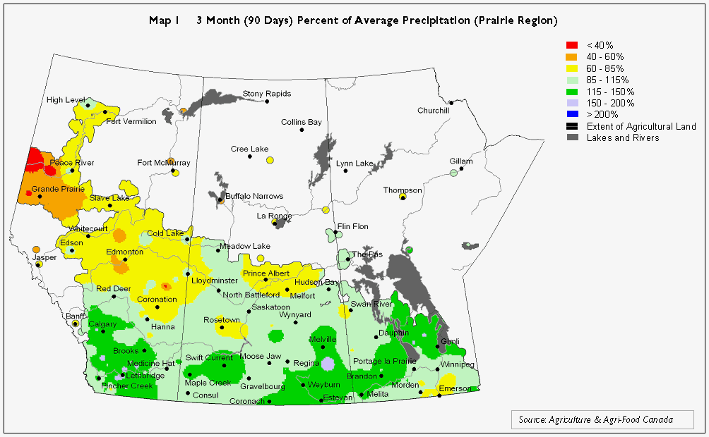 august 2008 Canadian Prairie moisture conditions